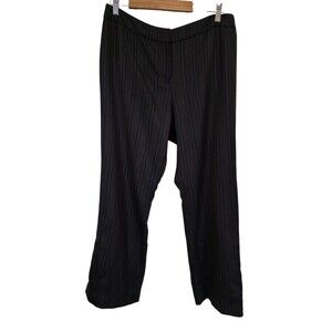 Pendleton Pants Womans 14P Brown Pinstripe Vintage 100% Virgin Wool Career Retro
